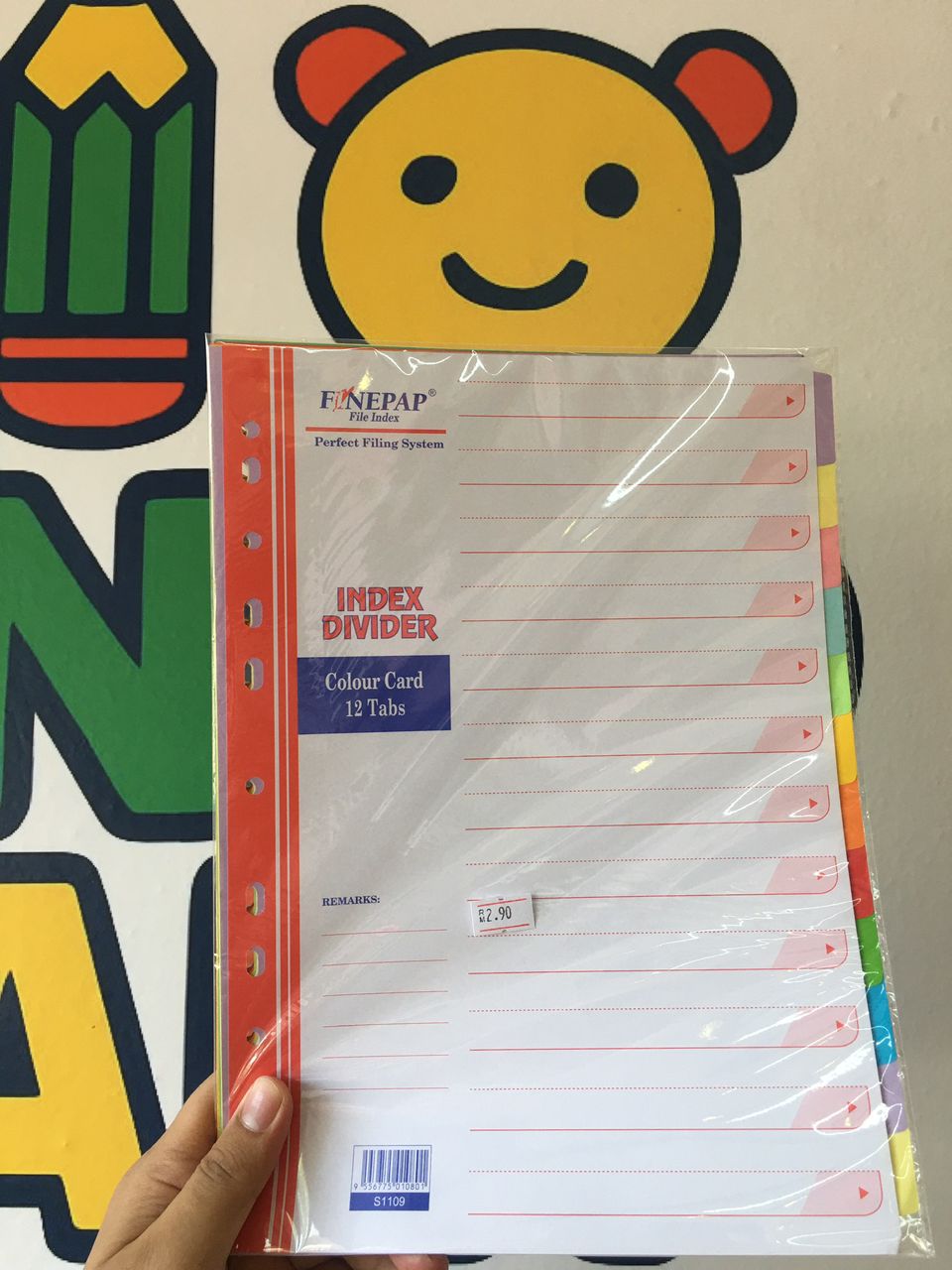 A4 INDEX DIVIDER 12S